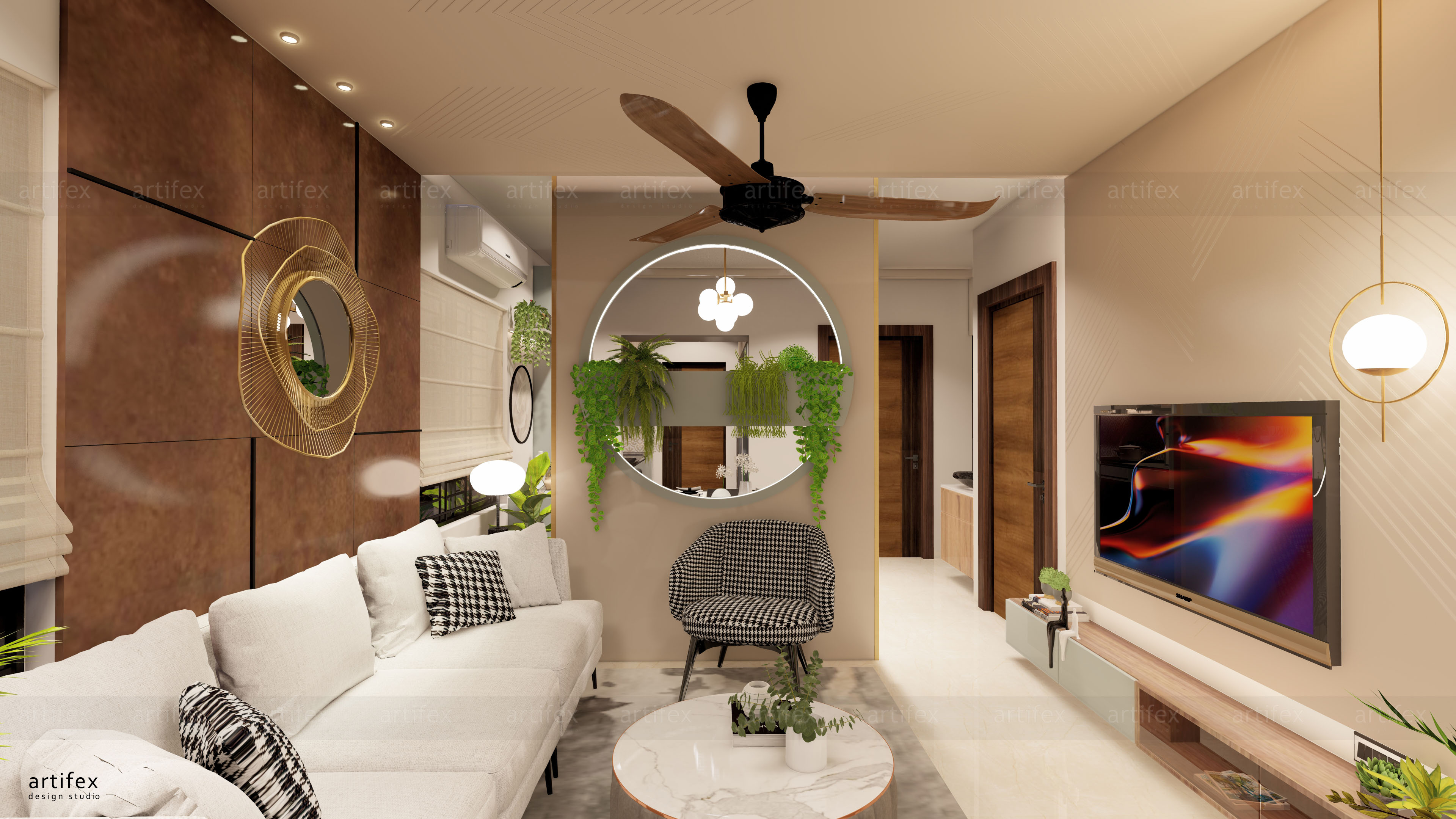 Image showcasing Living and Dinning Rooms - Artifex Interio